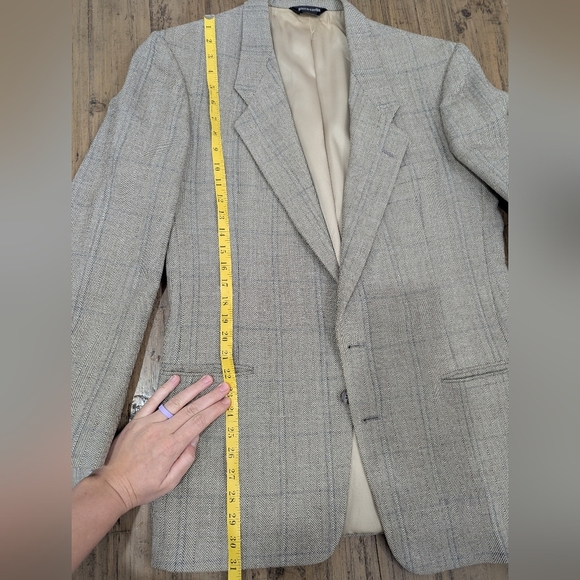 Vintage Pierre Cardin 100% Pure Wool Tailored Sport Coat, Brown, 44R - Picture 15 of 16